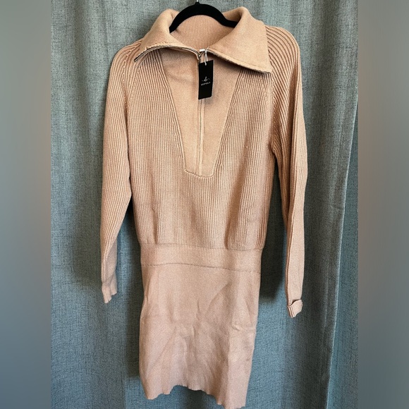 NWT Deep Self Half Zip Sweater Dress XSmall - Picture 4 of 6
